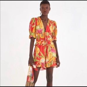 Farm Rio Papaya Romper Size small